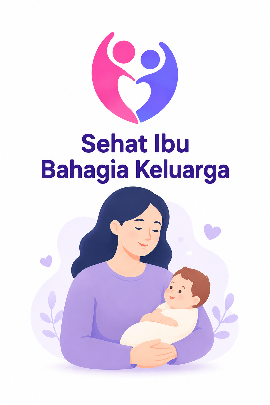 Ilustrasi ibu dan bayi